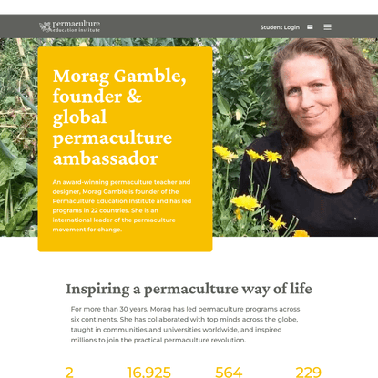 Morag Gamble - Permaculture Education Institute founder & global ambassador