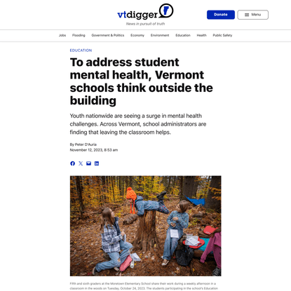 To address student mental health, Vermont schools think outside the building - VTDigger