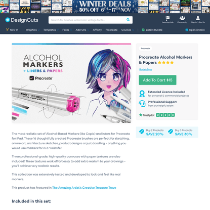 Procreate Alcohol Markers & Papers - Design Cuts