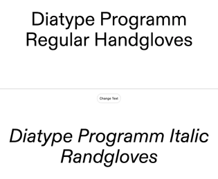 Dinamo Standards – Diatype Programm
