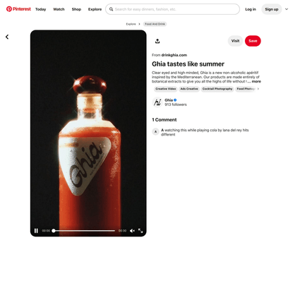 Ghia is a non-alcoholic apéritif [Video] | Cocktail photography, Ads creative, Creative video