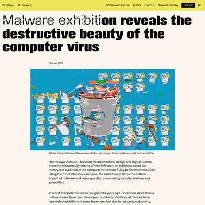 Malware exhibition reveals the destructive beauty of the computer virus