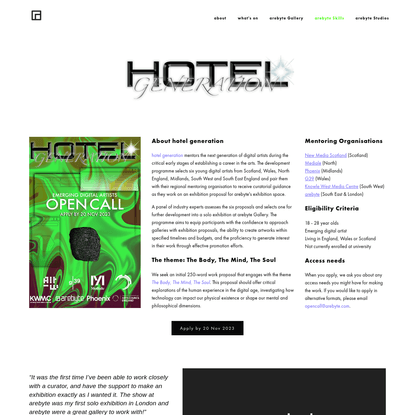 arebyte Gallery - Hotel Generation