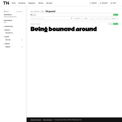 Megazoid · DJR · Fonts · Type Network