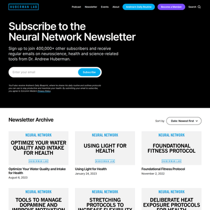 Neural Network Newsletter - Huberman Lab
