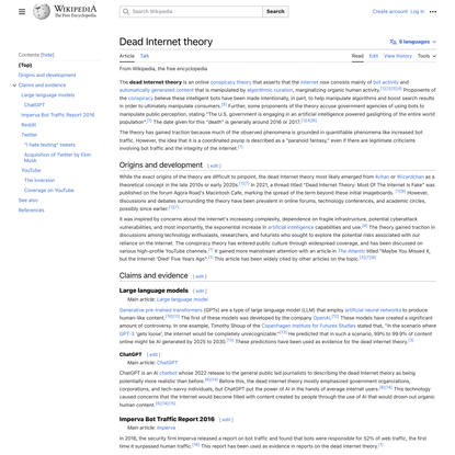 Dead Internet theory - Wikipedia