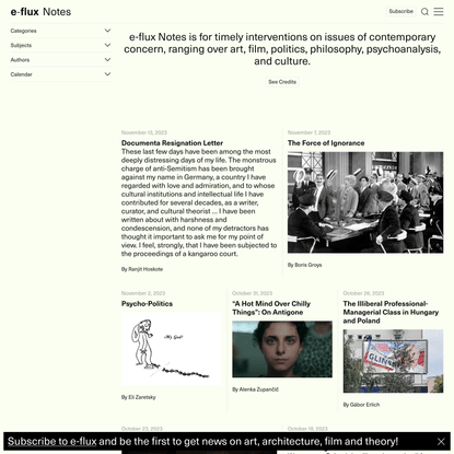 Notes - e-flux