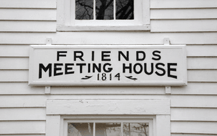 A Friends Meeting House in Casco, Maine, USA. Photo by MyLoupe/Getty