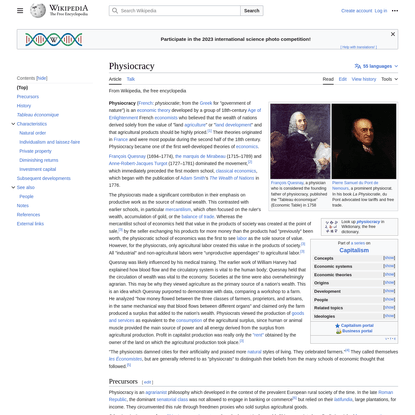 Physiocracy - Wikipedia