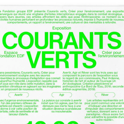 zoo on Instagram: “Campaign for « Courants verts » exhibition @fondation_edf curated by @paulardenne w/ artists @ackroydharv...