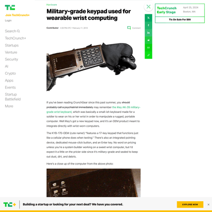 Military-grade keypad used for wearable wrist computing | TechCrunch