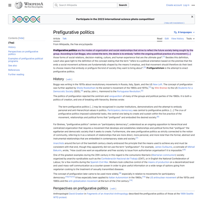 Prefigurative politics - Wikipedia