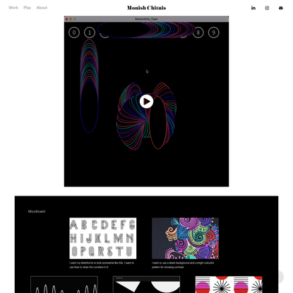 Monish Chitnis - Interactive Typography with Processing