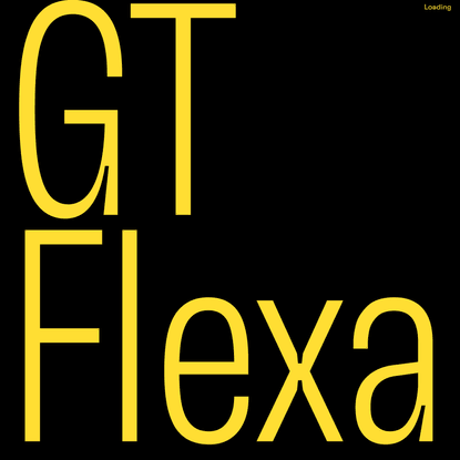 GT Flexa Typeface