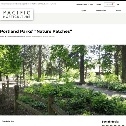 Pacific Horticulture | Portland Parks’ “Nature Patches”