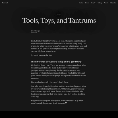 Tools, Toys, and Tantrums