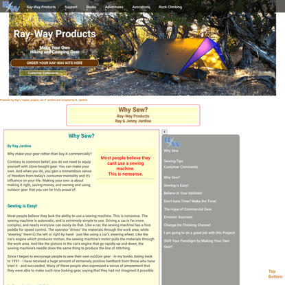 Why Sew?, by Ray Jardine