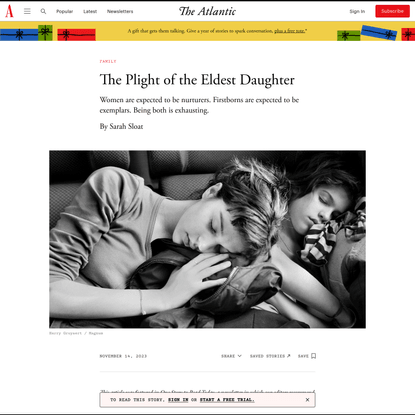 The Plight of the Eldest Daughter