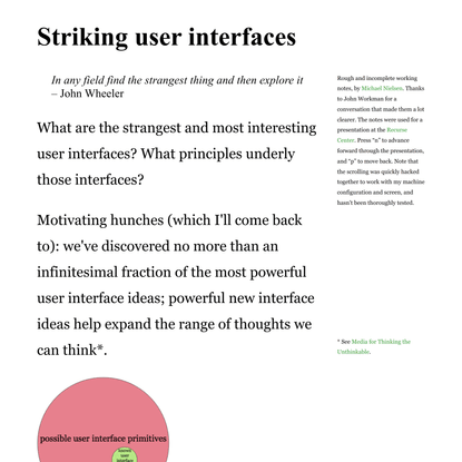 Striking user interfaces
