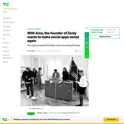 With Amo, the founder of Zenly wants to make social apps social again | TechCrunch