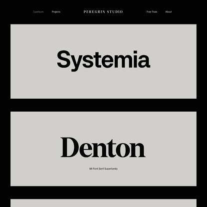 Typefaces - Peregrin Studio