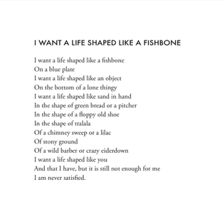 Boris Vian (tr. Maria Freij), "I Want a Life Shaped Like a Fishbone"