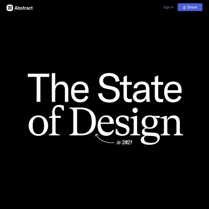 State of Design 2021 | Abstract