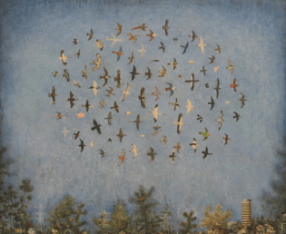 Ghost Flock by Alasdair Wallace (b. 1967)