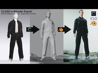 Clo3D to Blender - Export and Import settings & Changing garment poses - Shape Keys & Morphing
