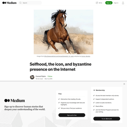 Selfhood, the icon, and byzantine presence on the Internet