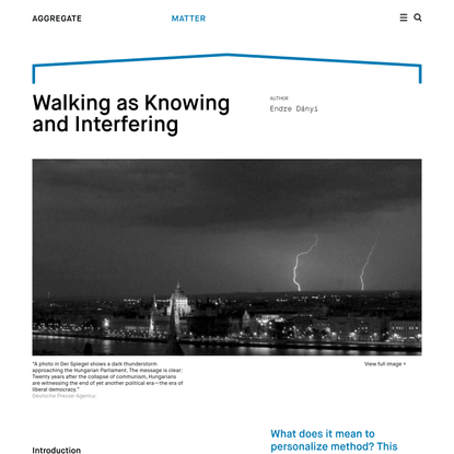 Aggregate – Walking as Knowing and Interfering