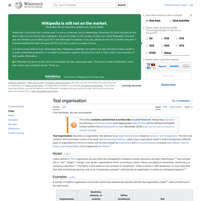 Teal organisation - Wikipedia