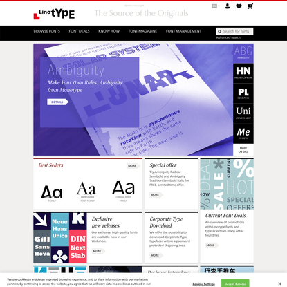 Linotype: Fonts for Desktop, Web & More