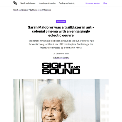 Sarah Maldoror: a trailblazer in anti-colonial cinema