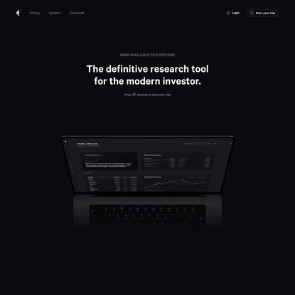 Fey: The definitive research tool for the modern investor.