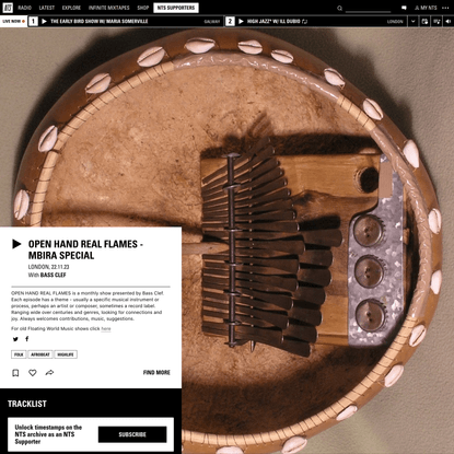 Open Hand Real Flames - MBIRA SPECIAL 22nd November 2023