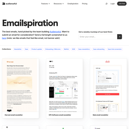 Emailspiration: The Finest Emails, Hand Curated Daily