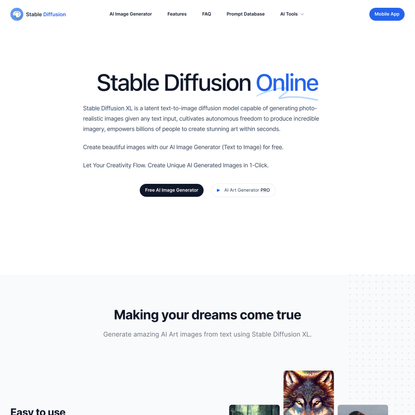 Stable Diffusion Online - Free AI Image Generator