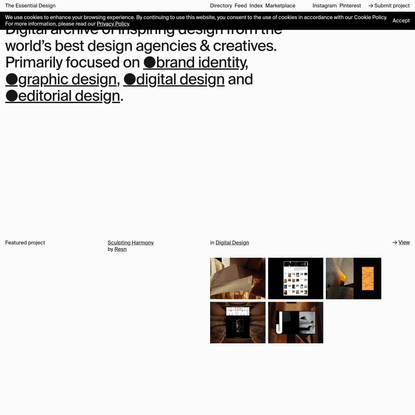 The Essential Design. Digital archive of contemporary design.