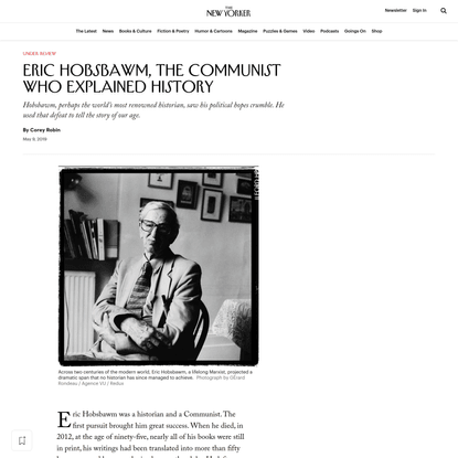 Eric Hobsbawm, the Communist Who Explained History