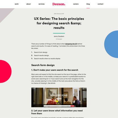 UX Series: The basic principles for designing search &amp; results