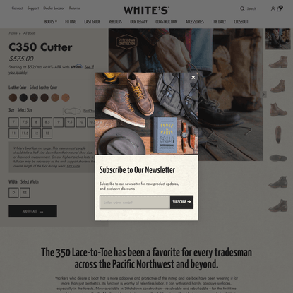 C350 Cutter: White’s Boots, Inc.