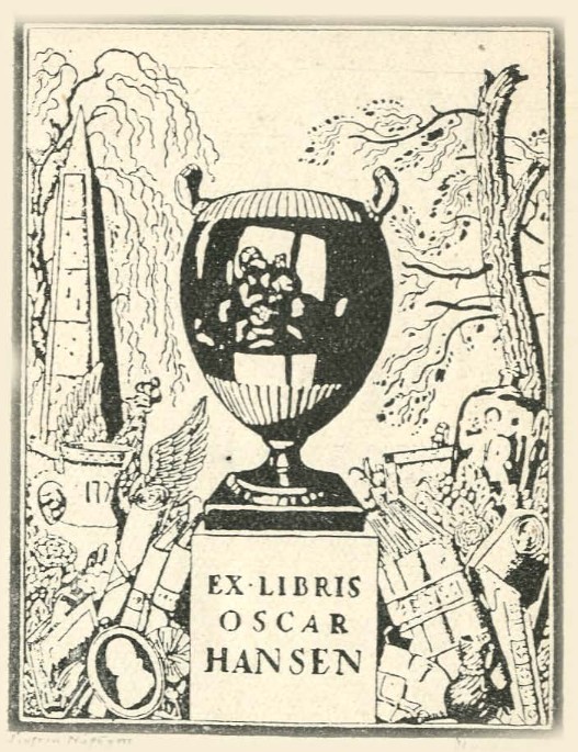 Георгій Нарбут: ex libris Oscar Hansen, 1919