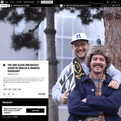 THE ONE GLOVE BREAKFAST SHOW W/ MACCA & MANUEL DARQUART 2nd December 2023