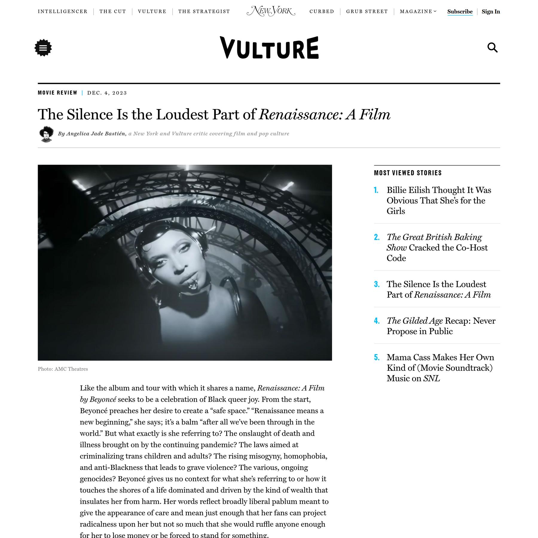 Renaissance: A Film by Beyoncé Review: Silence Is Loudest