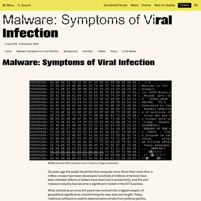 Malware: Symptoms of Viral Infection