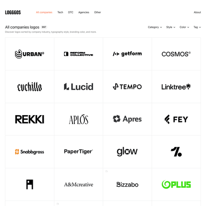 997 logos of all companies — Logggos
