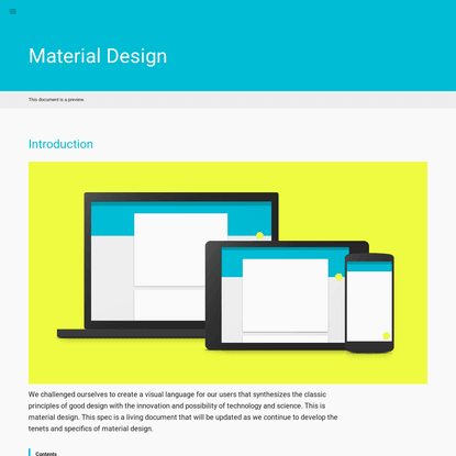 Introduction - Material Design - Google design guidelines