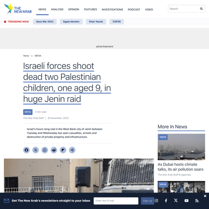 Israeli raid on Jenin kills 2 boys, including 9-year-old