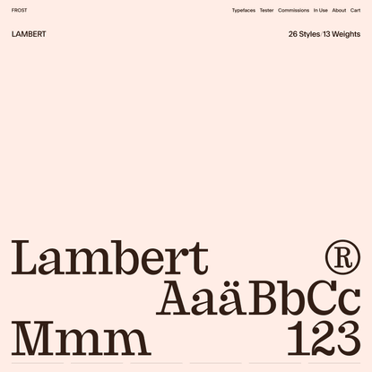 FROST | Lambert
